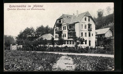 Eisenberg, Gasthaus Robertsmühle im Mühltal, Ansichtskarte 