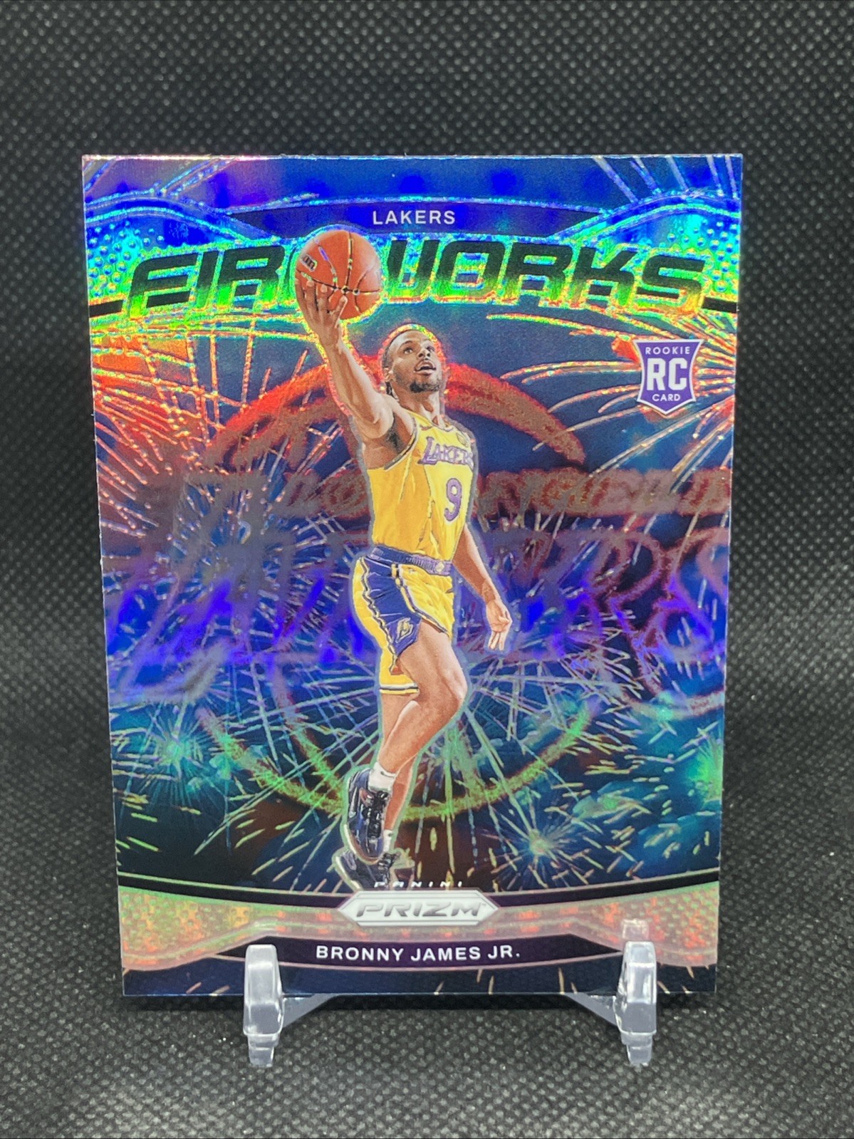 BRONNY JAMES JR. 2024-25 PANINI PRIZM FIREWORKS ROOKIE SILVER RC SP