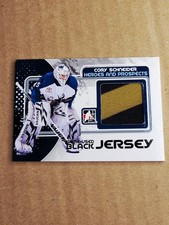 2011 In The Game Cory Schneider  Heroes And Prospects Game-Used Black Jersey