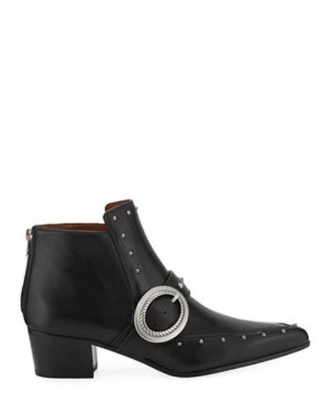 Women Coach Ankle Boots Black Leather 35.5 #7E2L