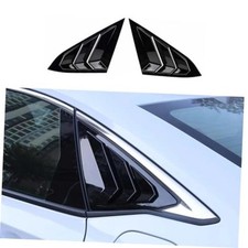Rear Side Window Cover Louver Sport Style Cool Exterior Bright Black
