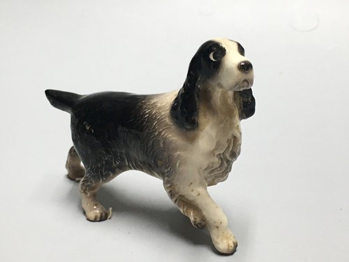 Vintage Hagen Renaker Miniature Porcelain Springer Spaniel Adult Dog Figure