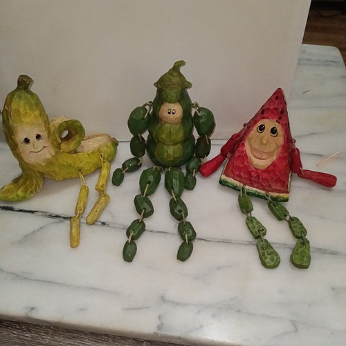 Vintage Anthropomorphic Vegetables Set Of 3,Peepod,Watermelon, Banana - Afbeelding 4 van 4