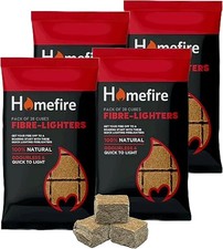 112  Natural Wood Fibre Firelighters -Wide Range Of Use Odourless Fire Starters  0.11 per lighter