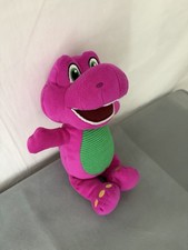 Classic Barney the Dinosaur Fisher-Price Plush Purple Green Belly F177 