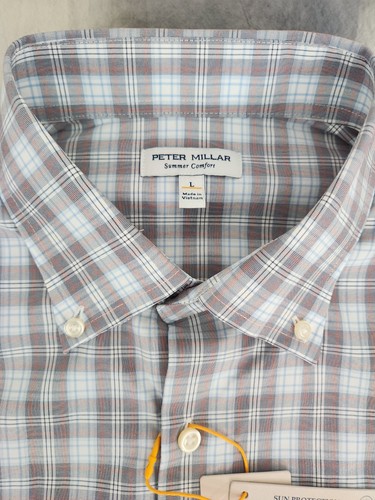 Camicia Peter Millar Watson Performance Popeline MF24W45LTBP Uomo Taglia Large - Foto 3 di 10