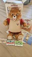 1985 Teddy Ruxpin (in box) w/ RARE Poster, 3 Tapes, and Original Adventure Book