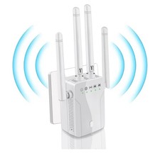 WiFi Range Extender 300Mbps Wireless Repeater 4 Antenna Signal Booster