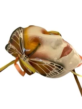 Clay Art Baaklini’s Ceramic Mask With Butterfly Wall Art