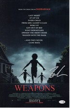 Zach Cregger signed 11x17 Poster Director Writer Producer Weapons JSA