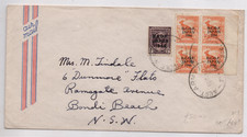 Australia 1946 BCOF Airmail Cover to Bondi Beach + Army PMK WS46567