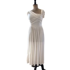 Christian Dior Women's Midi Dress Sz 8 White Draped Spring Summer 2019 Italy