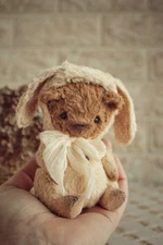 Handmade artist teddy bear Stuffed animal toy Unique Collectible OOAK toy