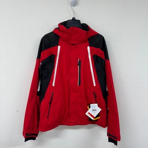 NWT Obermeyer Charger Ski Jacket Mens Size M Red Black Insulated Park - product listing photo