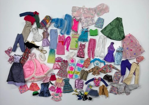Vintage Barbie Clothing Mixed Lot From 90s 2000s Dresses Pants Tops Shoes