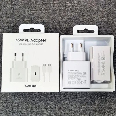 Original Samsung 45W Schnellladegerät Netzteil Galaxy S22 S23 S24 + Ultra A54 5G