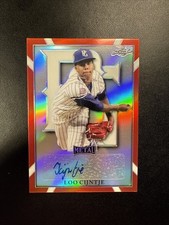 2021 Leaf Metal Perfect Game Jurrangelo Loo Cijntje Red Auto 5/5 #BA-LC1