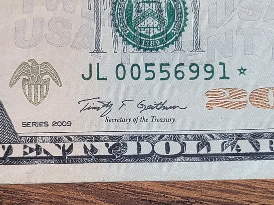 20 dollar bill star note 2017, 2013, 2009 Rare 🔥💥✨$20 Bill Star Note Lot Of 7 - Image 3 of 4