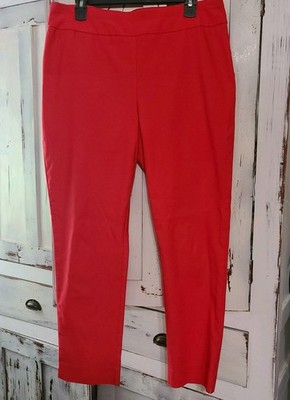 Chico's So Slimming Ankle Pull On Coral Pants NWT Size 2