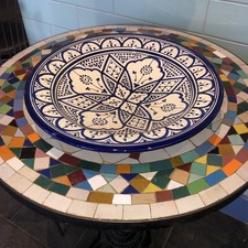 Traditional Moroccan Hand Painted Large Plate (36 cm)