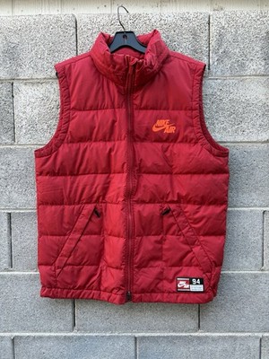 Nike Air 94 Down-Fill Vest 550 Red Removable Hood Large 624192 *No Hood* Outdoor