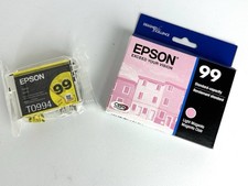 Lot Of 2 Genuine Sealed Epson 98-99 Ink Cartridges LIGHT MAGENTA YELLOW