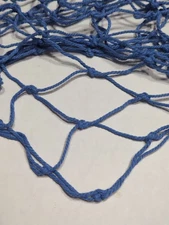 Lot Of 2 New Traditional Nautical Blue Cotton Decorative Fish Nets 4 Ft x 5 Ft 