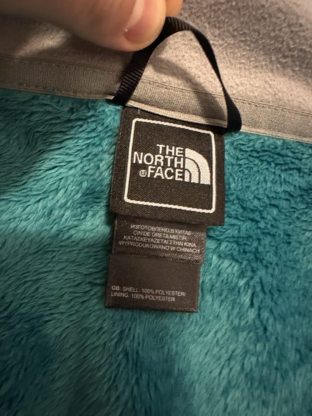 The North Face Jacket Womens L Teal Osito Fleece Full Zip Plush Embroidered Logo