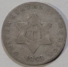 1853-P Three Cent Silver — photo from another recent sale