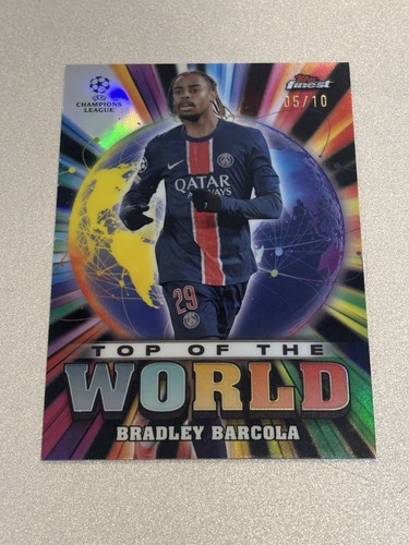 2024-25 Topps Finest UEFA Club Top of the World Bradley Barcola /10 TW-8