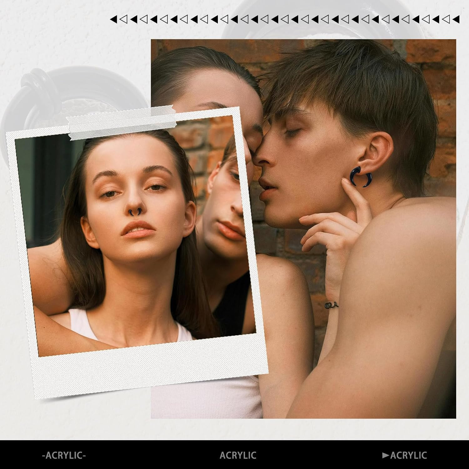 18Pcs Septum Stretching Kit 14G-00G - Pincher C Shape Buffalo Piercing Kit with