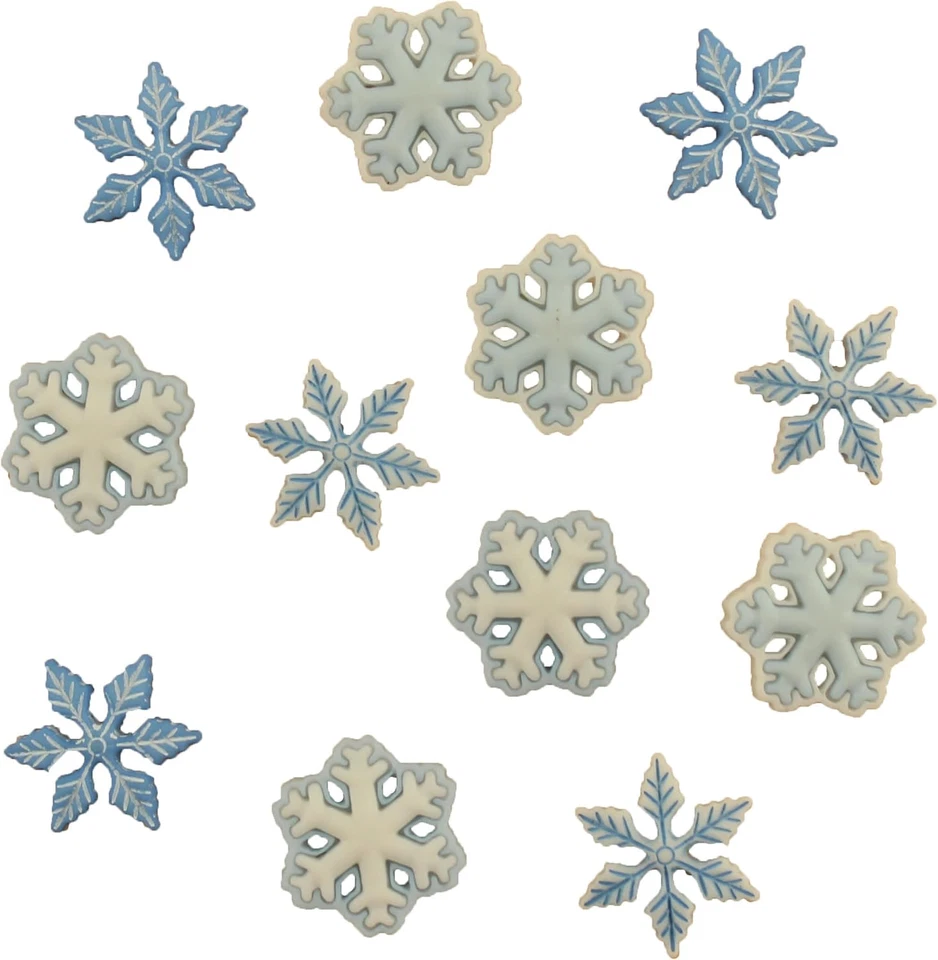 Snowflake Christmas Novelty Craft Buttons - 65 Pieces - Image 4 of 4