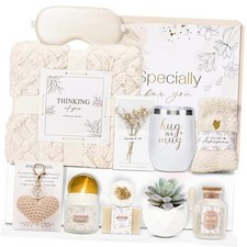 Get Well Gifts for Women Self Care Gifts Basket - Relaxing Spa Care Beige