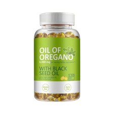 2 In 1 Oil Of Oregano  Black Seed Softgels Count With Carvacrol,Immune Support