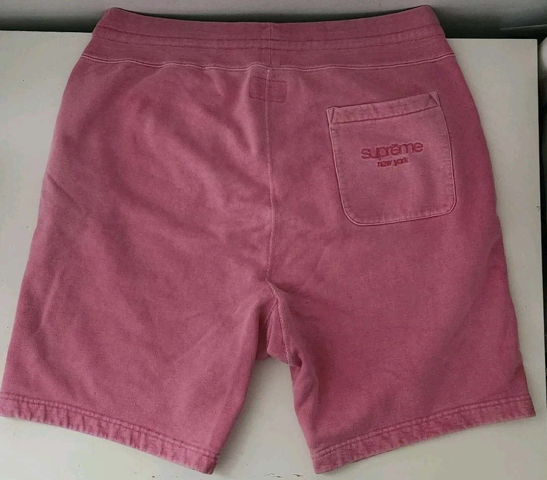 SS15 Supreme Sur Teint Sweatshort Court L Large Short Court 2015 Rare Corail