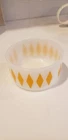 Vintage Fire King Anchor Hocking Milk Glass Harlequin Yellow Diamond Bowl