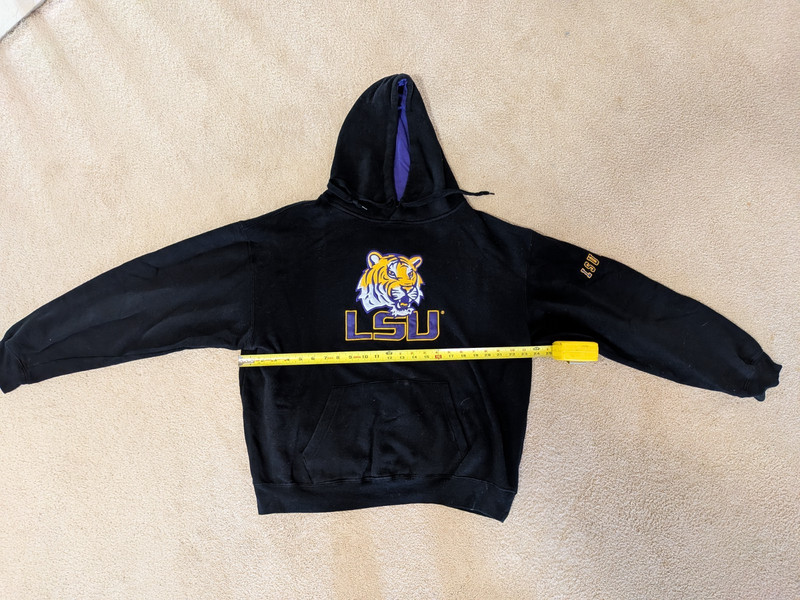 Mens Embroidered LSU Pullover Hoodie size XL