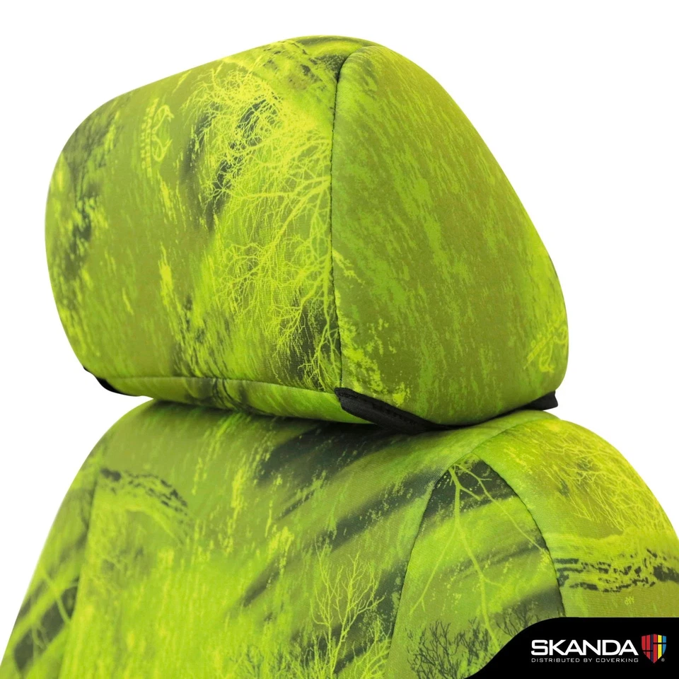 For Mitsubishi Raider 06-09 Seat Cover Realtree Fishing 2nd Row Camo Green - Image 2 of 4