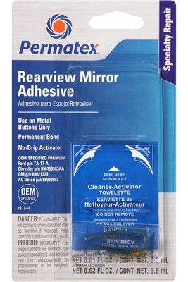 Permatex 81844 Professional Strength Rearview Mirror Adhesive 2-part kit