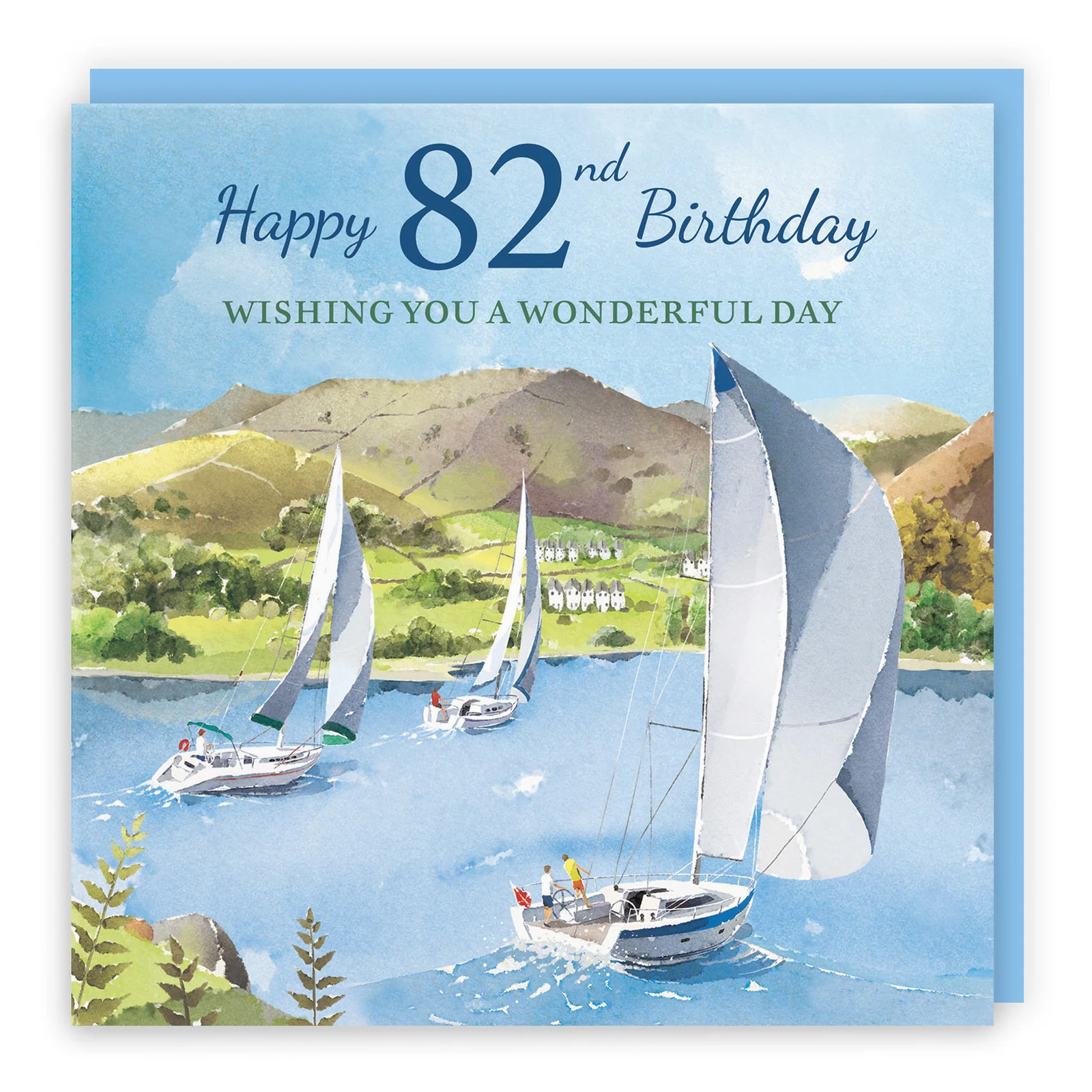 82nd Birthday Card Sailing Boats Milo's Gallery