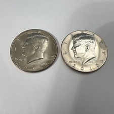 2015 P&D Kennedy Half Dollar 2 Coins Philadelphia & Denver Mint 50c BU/AU