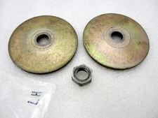 Vintage 1960's Craftsman "Block" Bench Grinder Wheel Washers & LH Arbor Nut USA