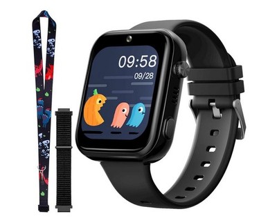 OKYUK Smartwatch Kinder T45, 4G, schwarz mit GPS-Tracker, etc., gebraucht