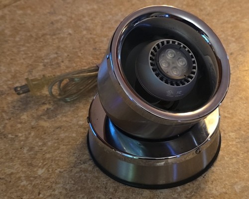 Vintage Chrome Swivel Eye Ball Lamp Light - Rare MCM