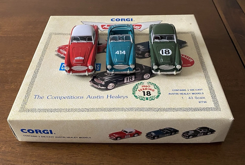CORGI The Austin Healey Competitions 1:43 Limited Edition Boxed Set Of 3 Mint - Image 3 of 4