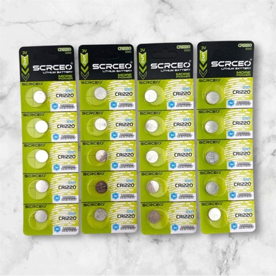 Lot Lithium Battery SCRCEO 3V CR1220 CR1220 BR1220 DL1220 Remote Button Cell