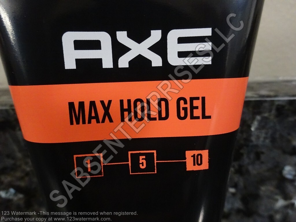 5 Axe MAX HOLD GEL #10 Men's Alcohol Free Hair Gel Non-Sticky 12H Control 5 oz.