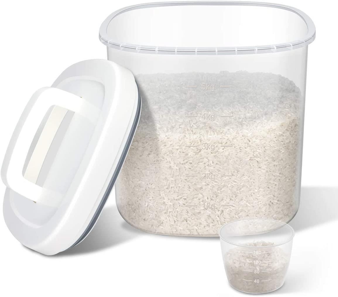 5L Large Rice Cereal Storage Container Kitchen Food Grain Rice Sealed Container