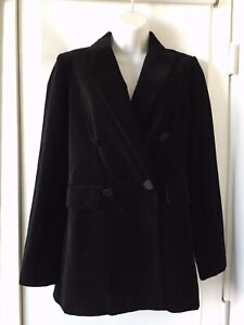 breasted zara blazer double nwt xs velvet jacket woman