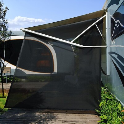 RV Awning Side Shade 9'X7',BlaRV Awning Side ck Mesh RV Awning Sun Shade Screen,